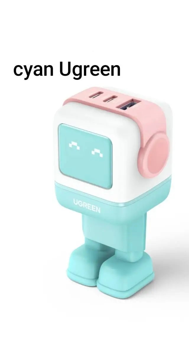 ai character: cyan Ugreen background