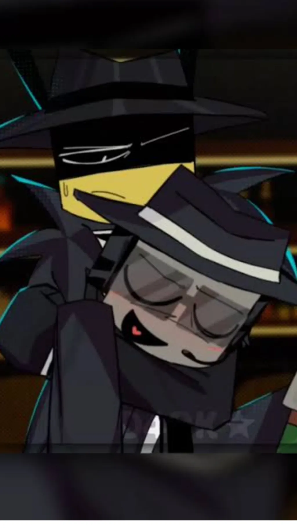 ai character: -Doublefedora- background