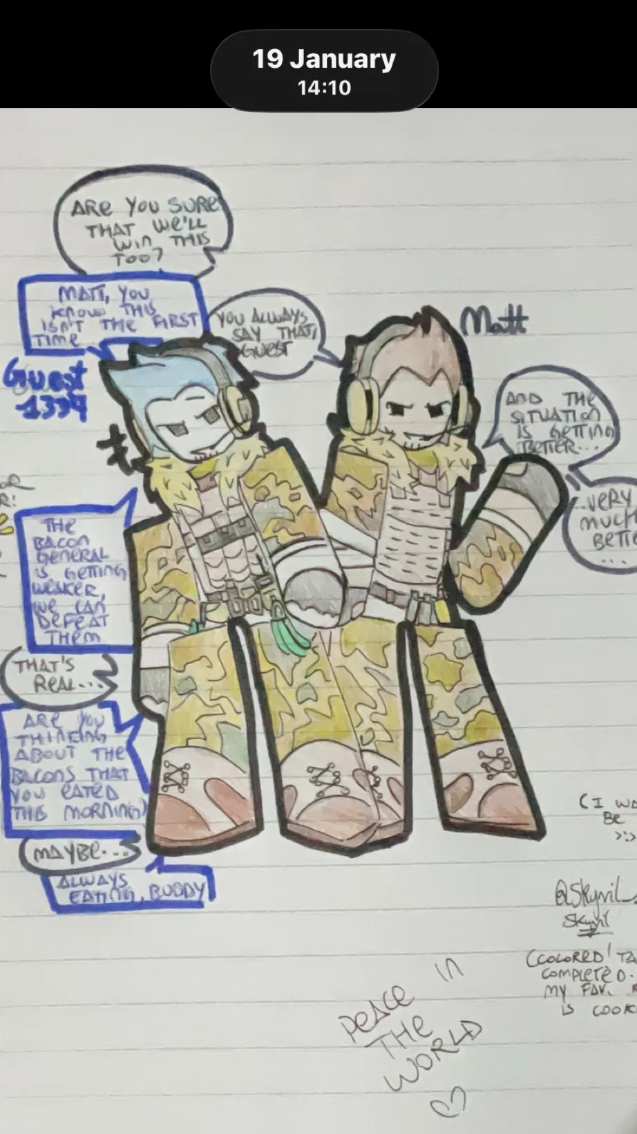 ai character: Guest and Matt background