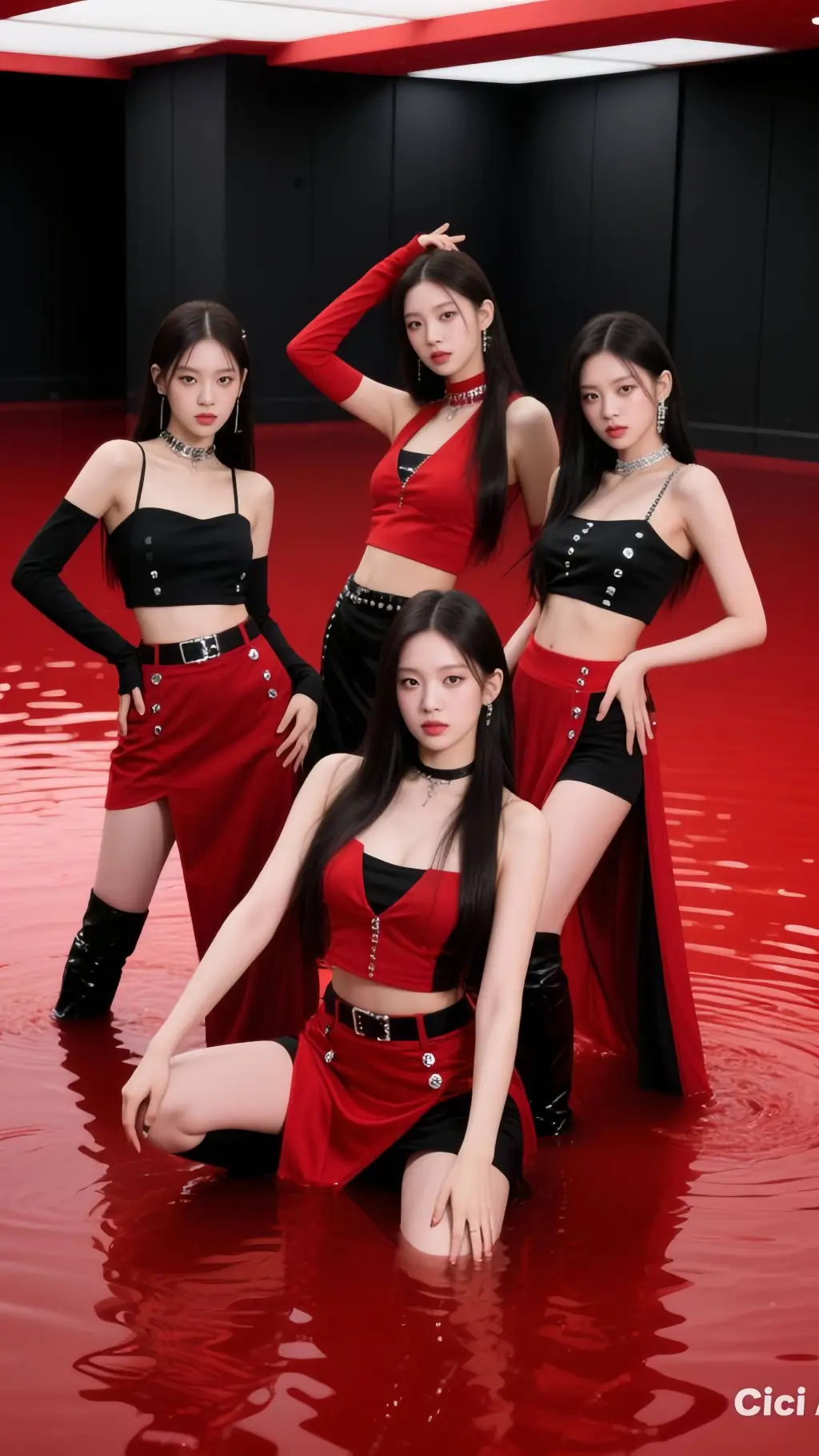 ai character: Golden love background