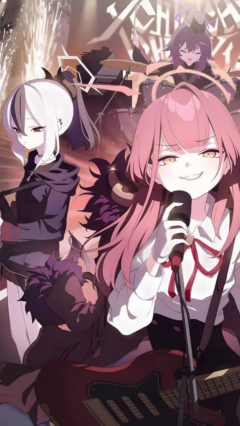 ai character: groupe de filles  background