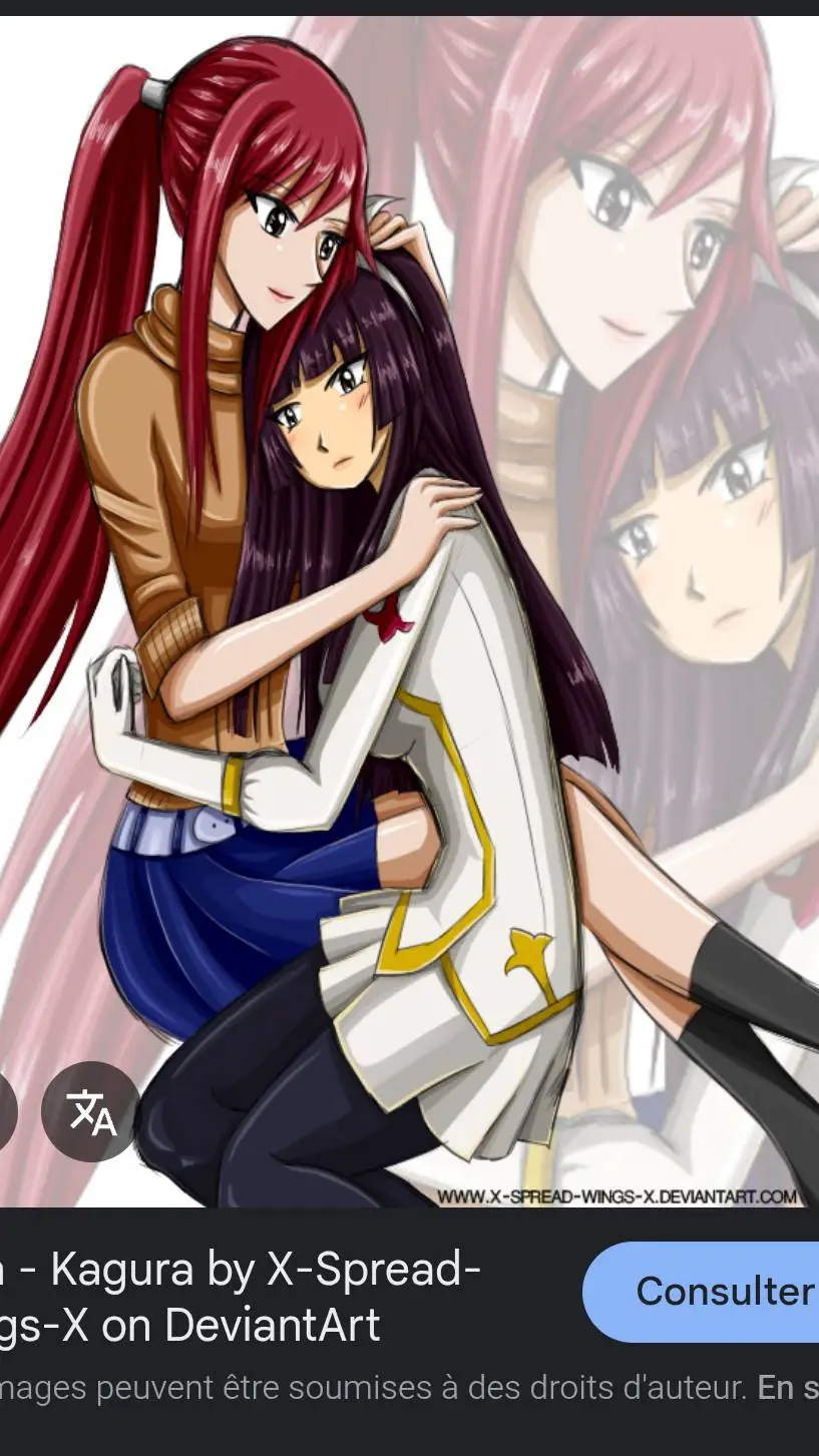 ai character: kagura x Erza  background