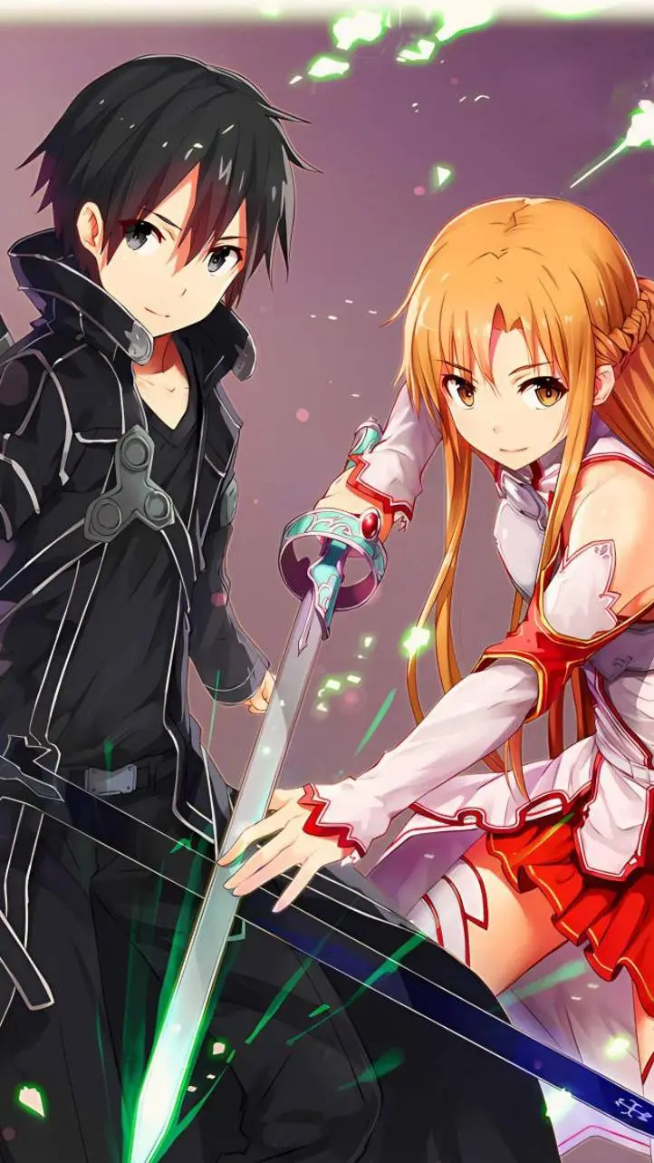 ai character: asuna x Kirito  background
