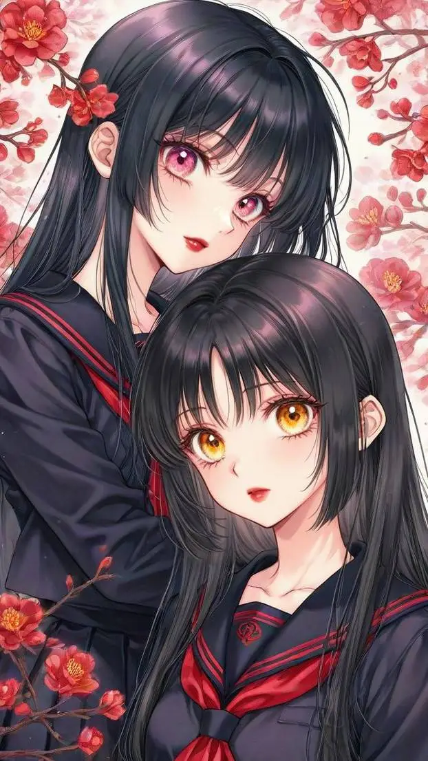 ai character: hurome x kasuna background