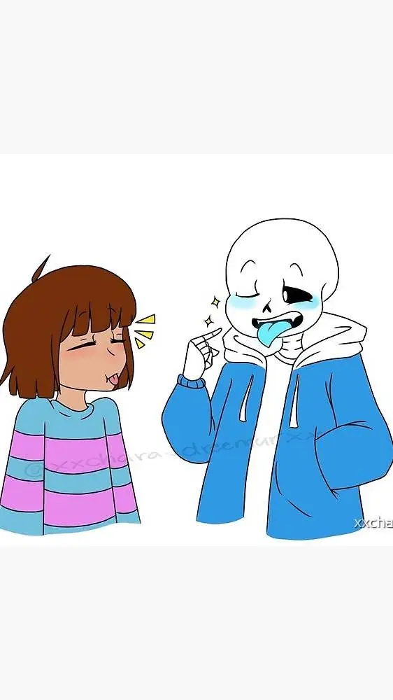 ai character: Frisk x sans background
