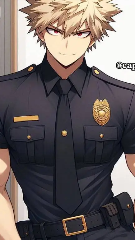 ai character:  cop bakugo (bkdk) background