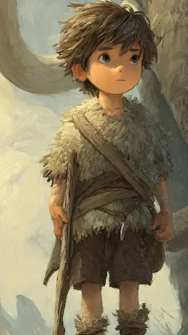 ai character: un niño background