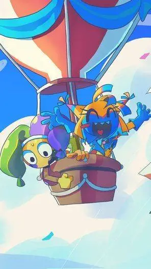 ai character: Dw hot air balloon background