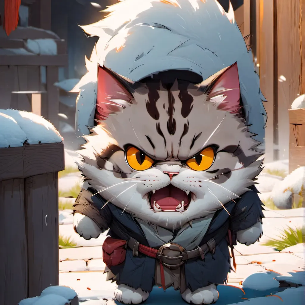chat with ai character: Angry cat 