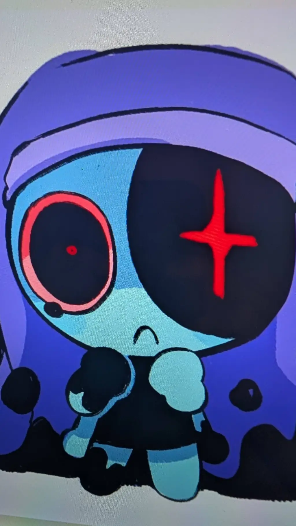 ai character: ✨🩵 astro🌘💙 background