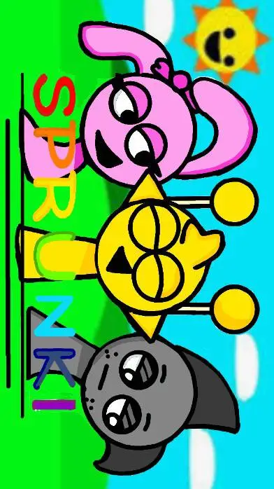ai character: sprunki 1 año  background