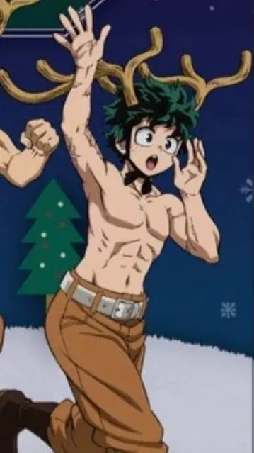 ai character: deku noël...🥦❤️ background