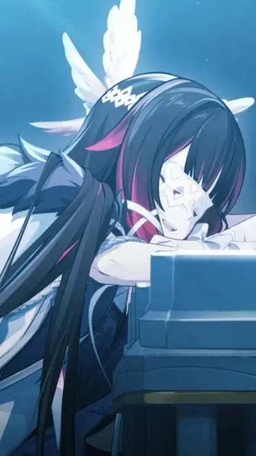 ai character: Columbina (sad) background