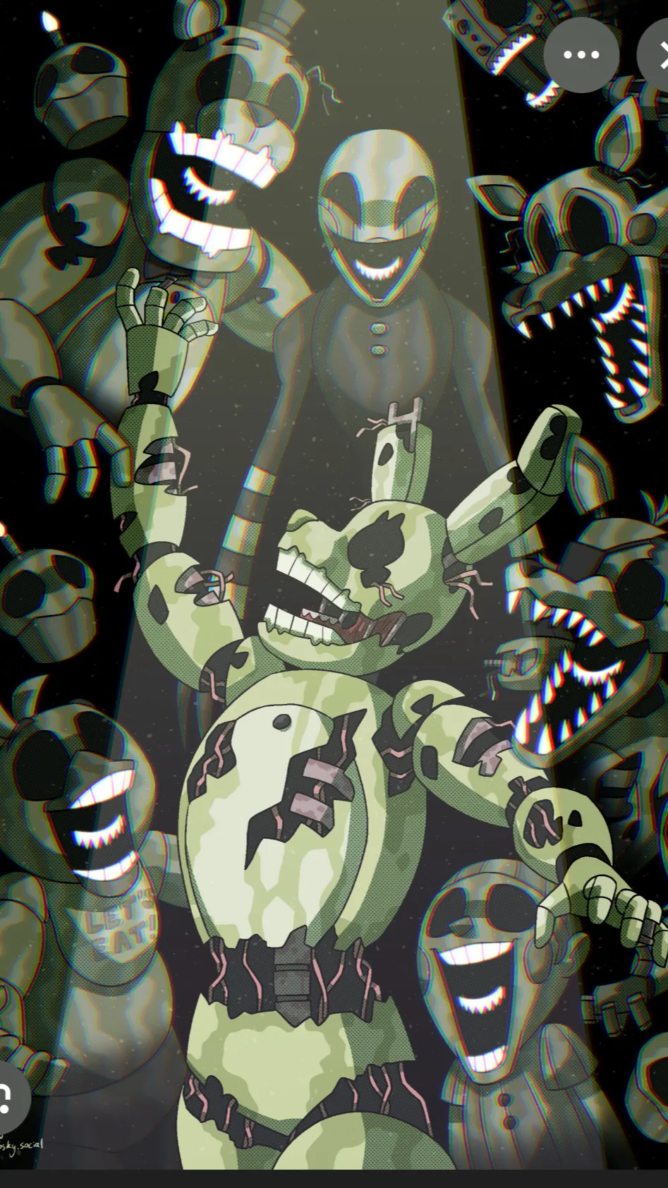 ai character: Fnaf 3 background
