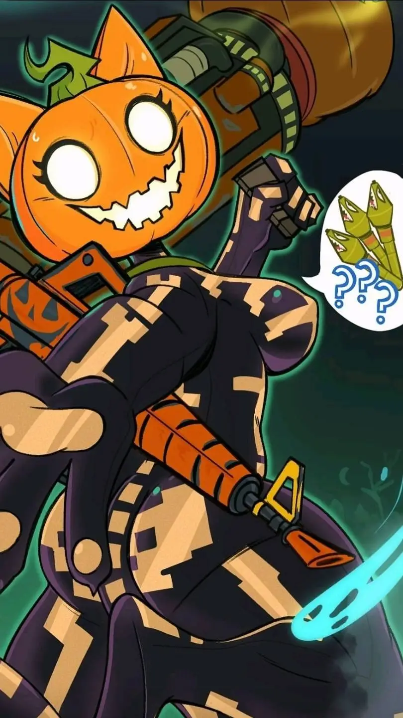 ai character: pumpkin cat  background