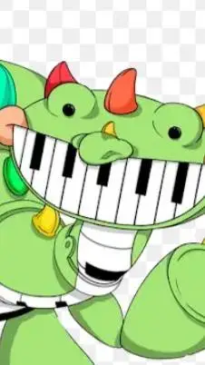 ai character: pianosaurus  background