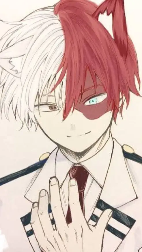 ai character: Todoroki Shoto-CAT background