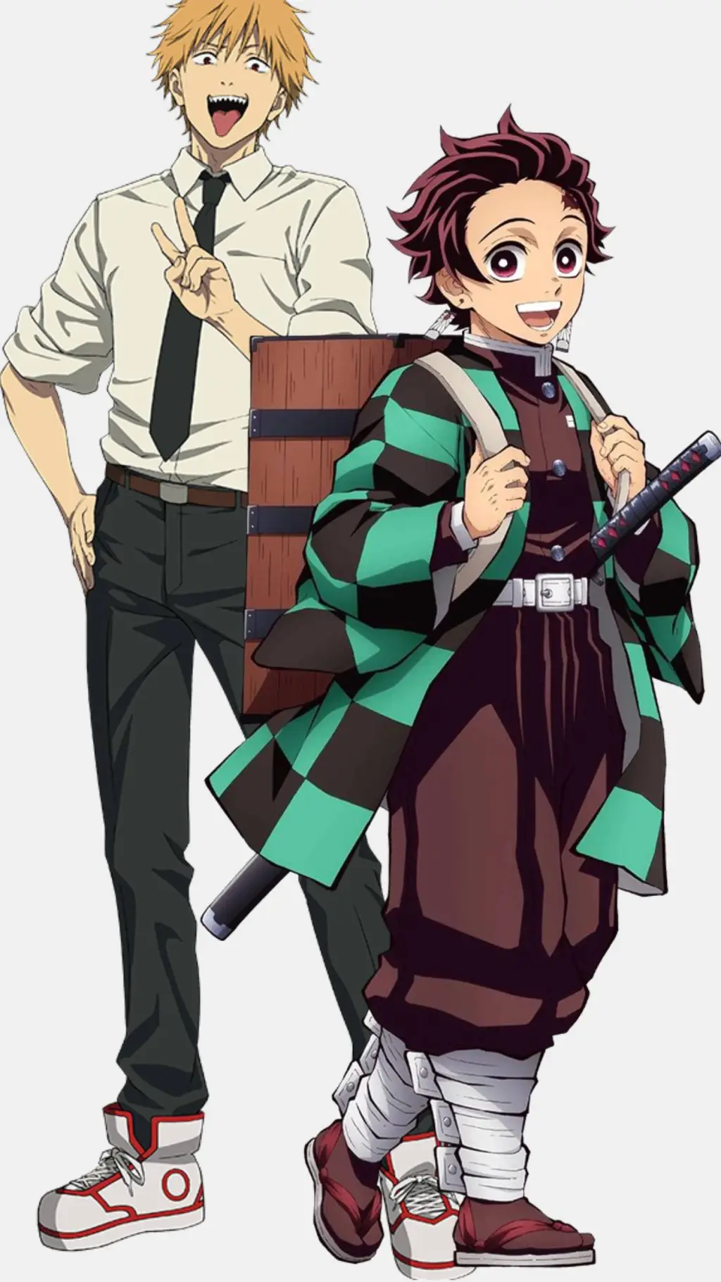 ai character: TANJIRO Y DENJI  background