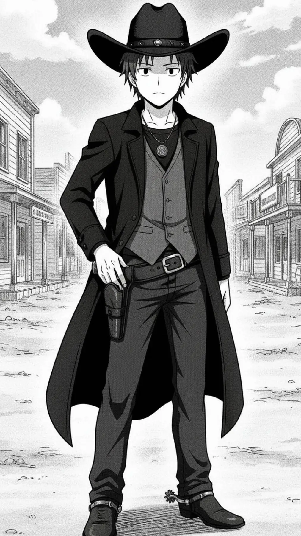 ai character: WESTERN Shinjirō🤠 background