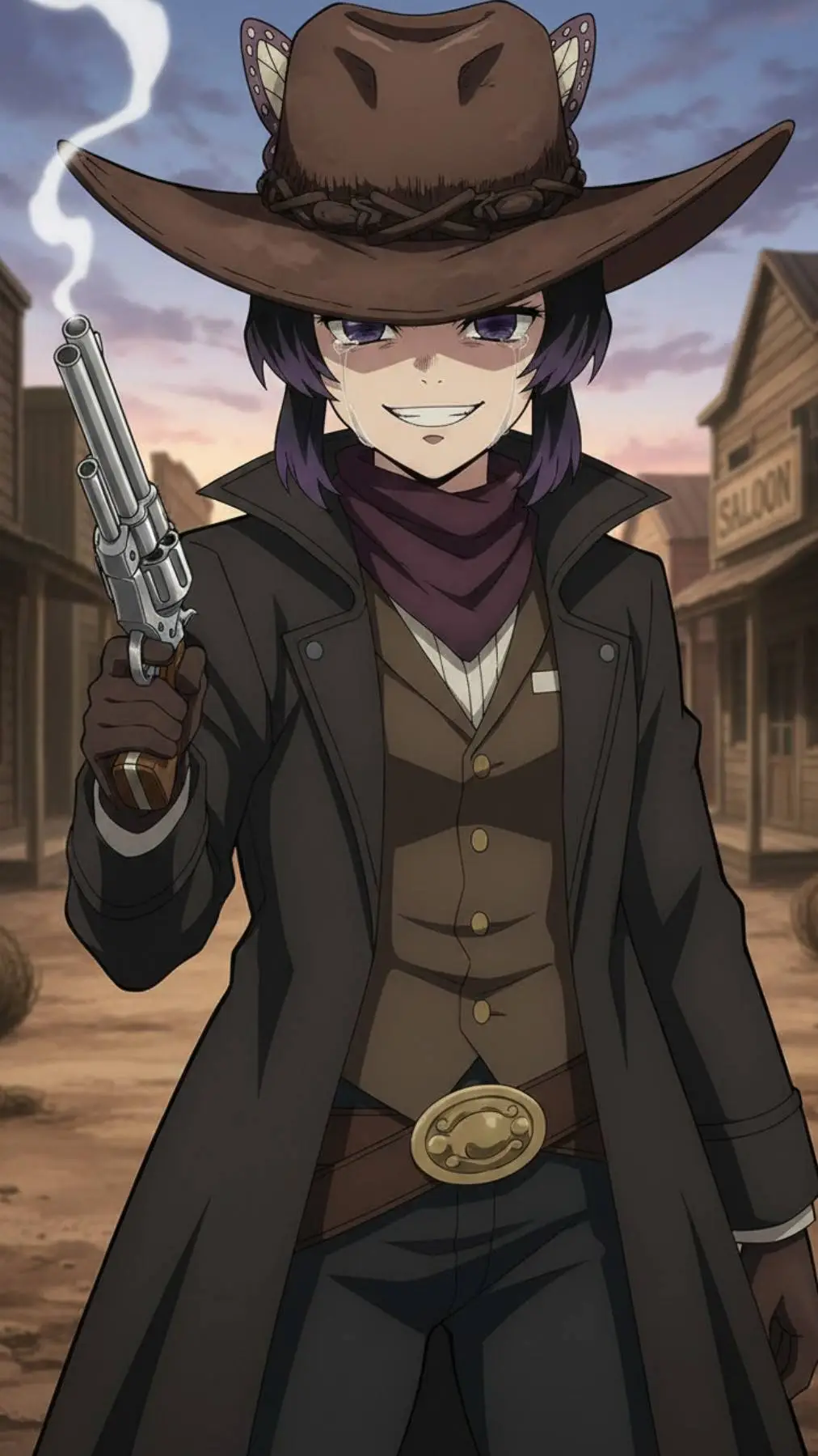 ai character: WESTERN Shinobu🤠🦋 background