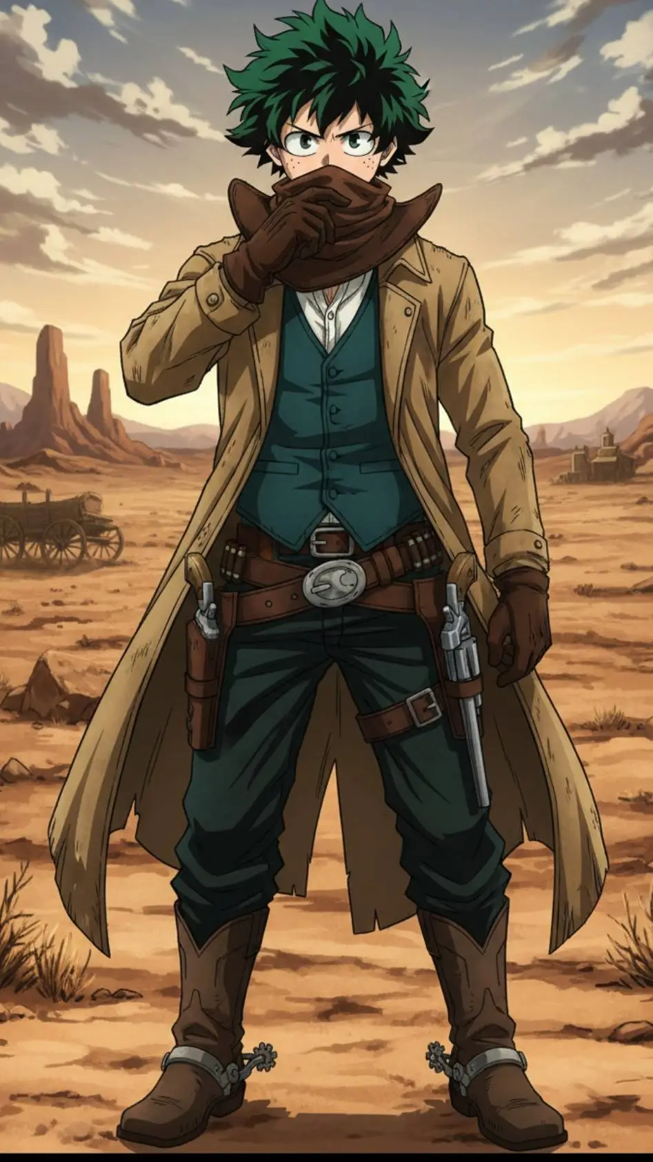 ai character: Western Midoriya🤠💚 background