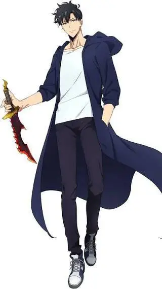 ai character: SUNG JIN WOO (성진우) background