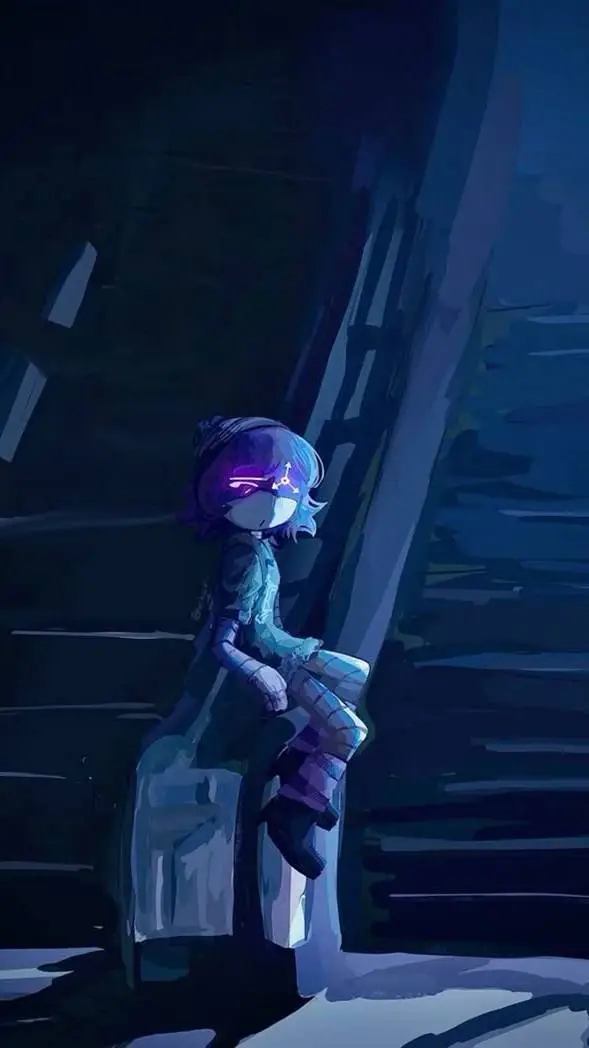 ai character: DEPRESSED UZI  background