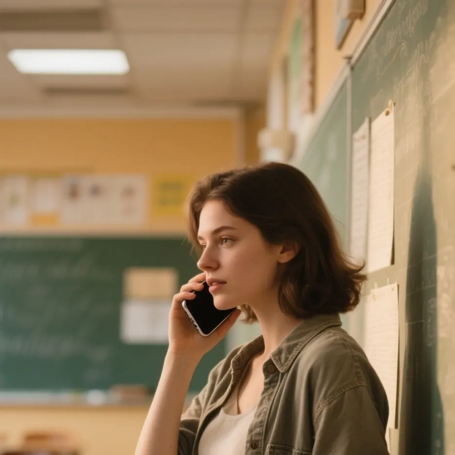 chat with ai character: School call