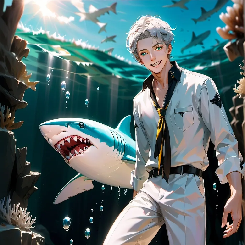 chat with ai character: shark infector