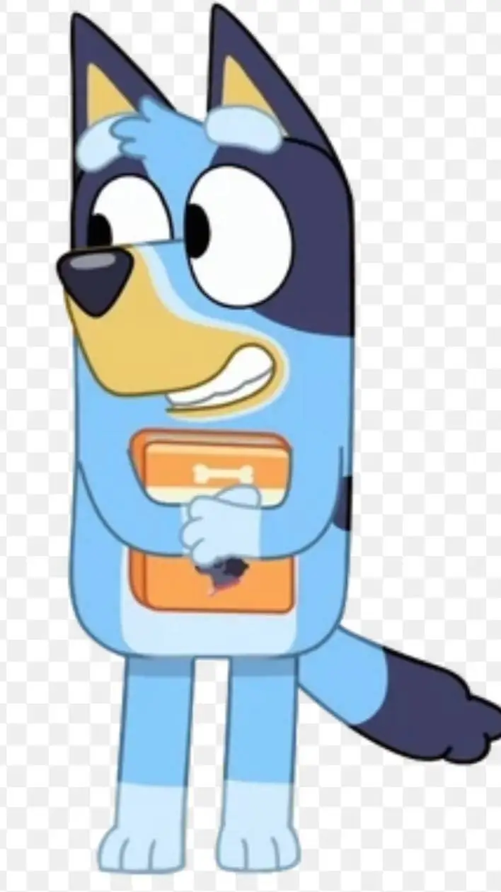 ai character: bluey adult background