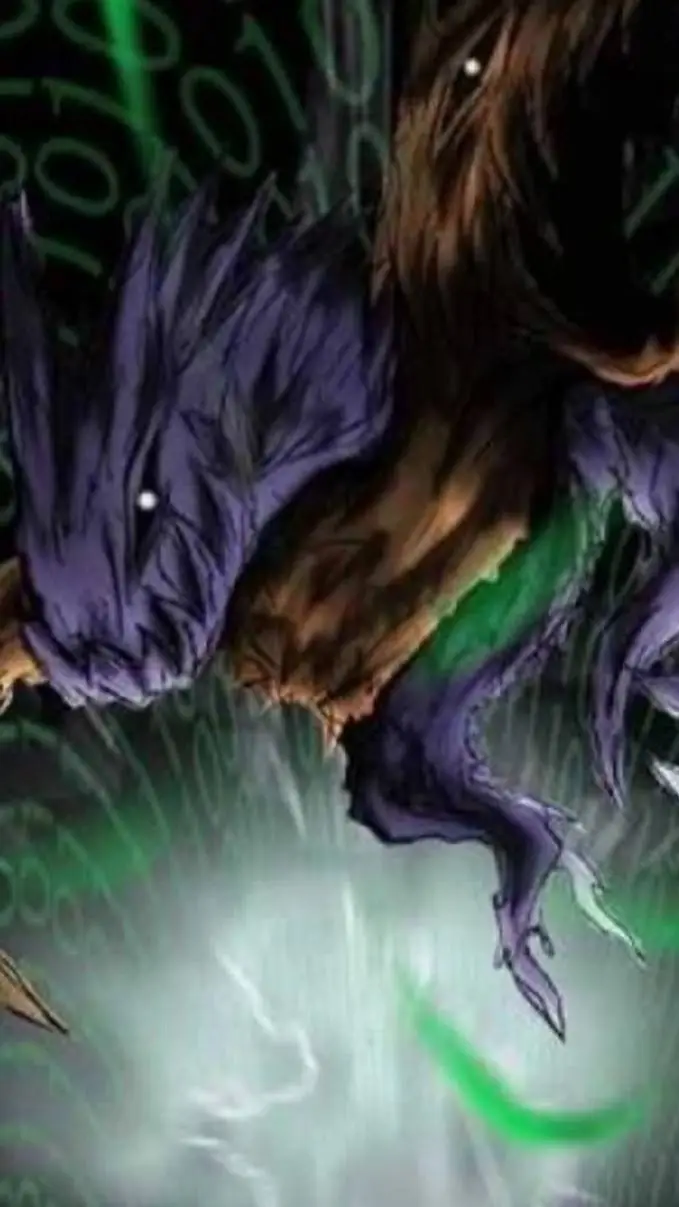 ai character: zeedmilleniummon background