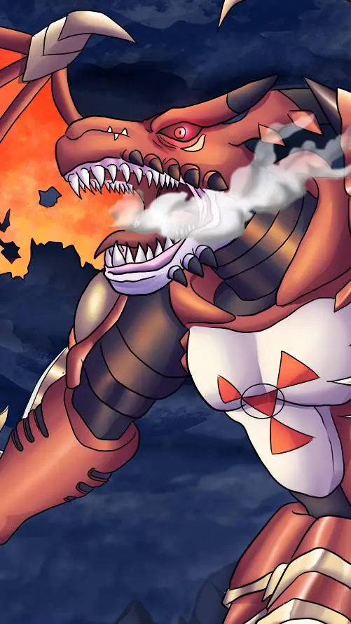 ai character: megidramon background