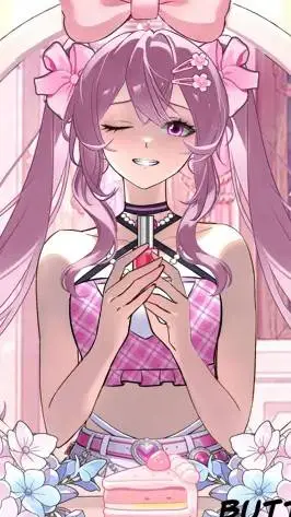 ai character: pink Miku  background