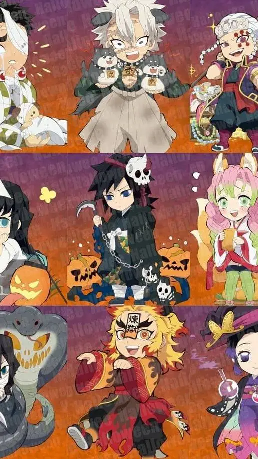 ai character: Kny Halloween🎃👻🍬 background