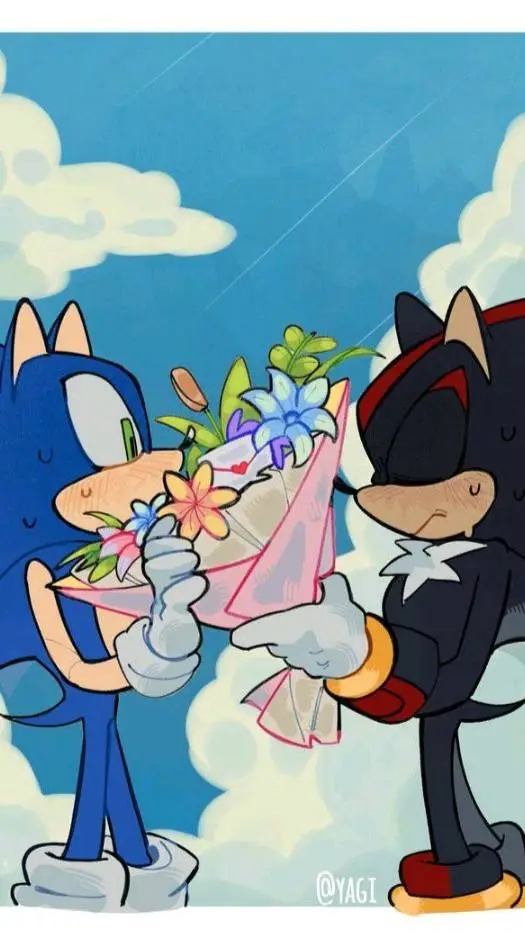 ai character: Valentines day 🦔💙🖤 background