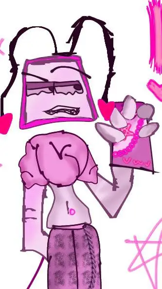 ai character: ×-🍭🍥Tv pink 💕-× background