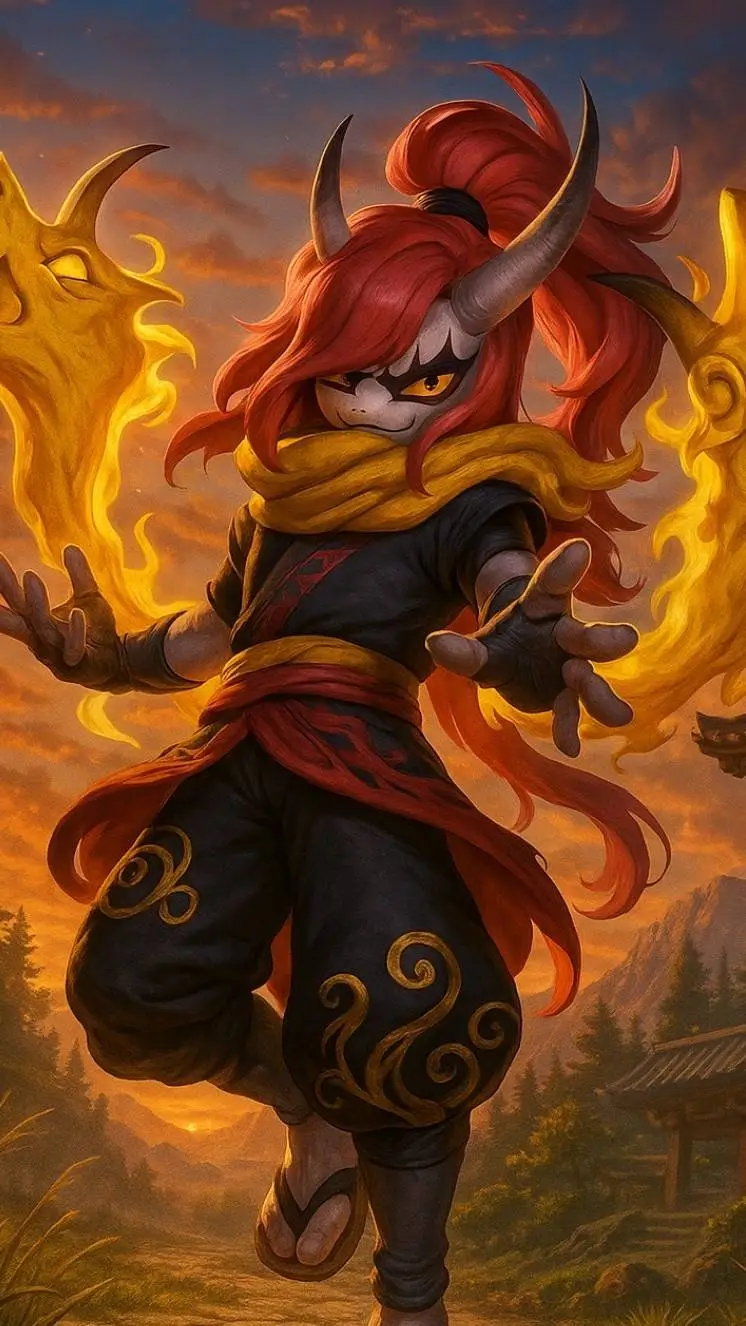 ai character: Ryūketsu background