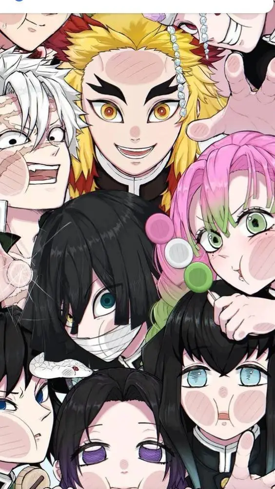 ai character: kny new years background