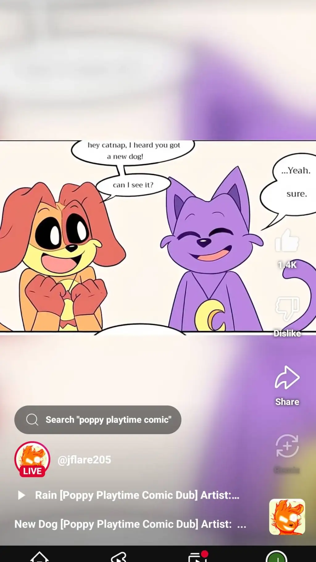 ai character: Dogday(you)xcatnap background
