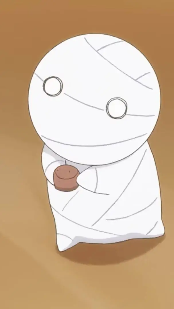 ai character: lil mummy  background