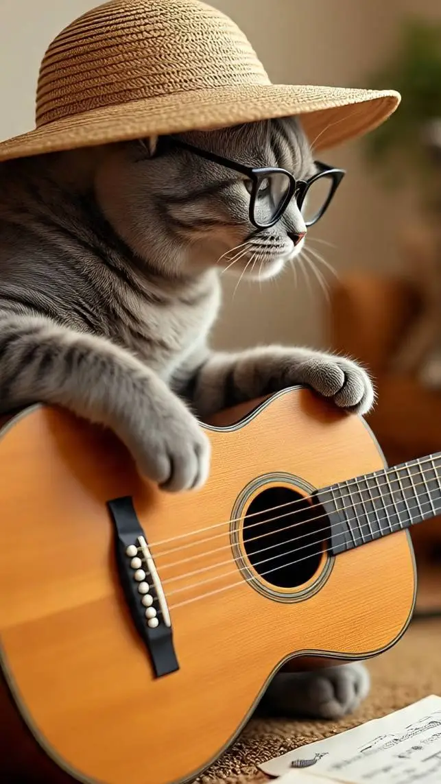 ai character: um gato  background