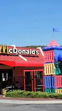 ai character: 90’s McDonald’s  background