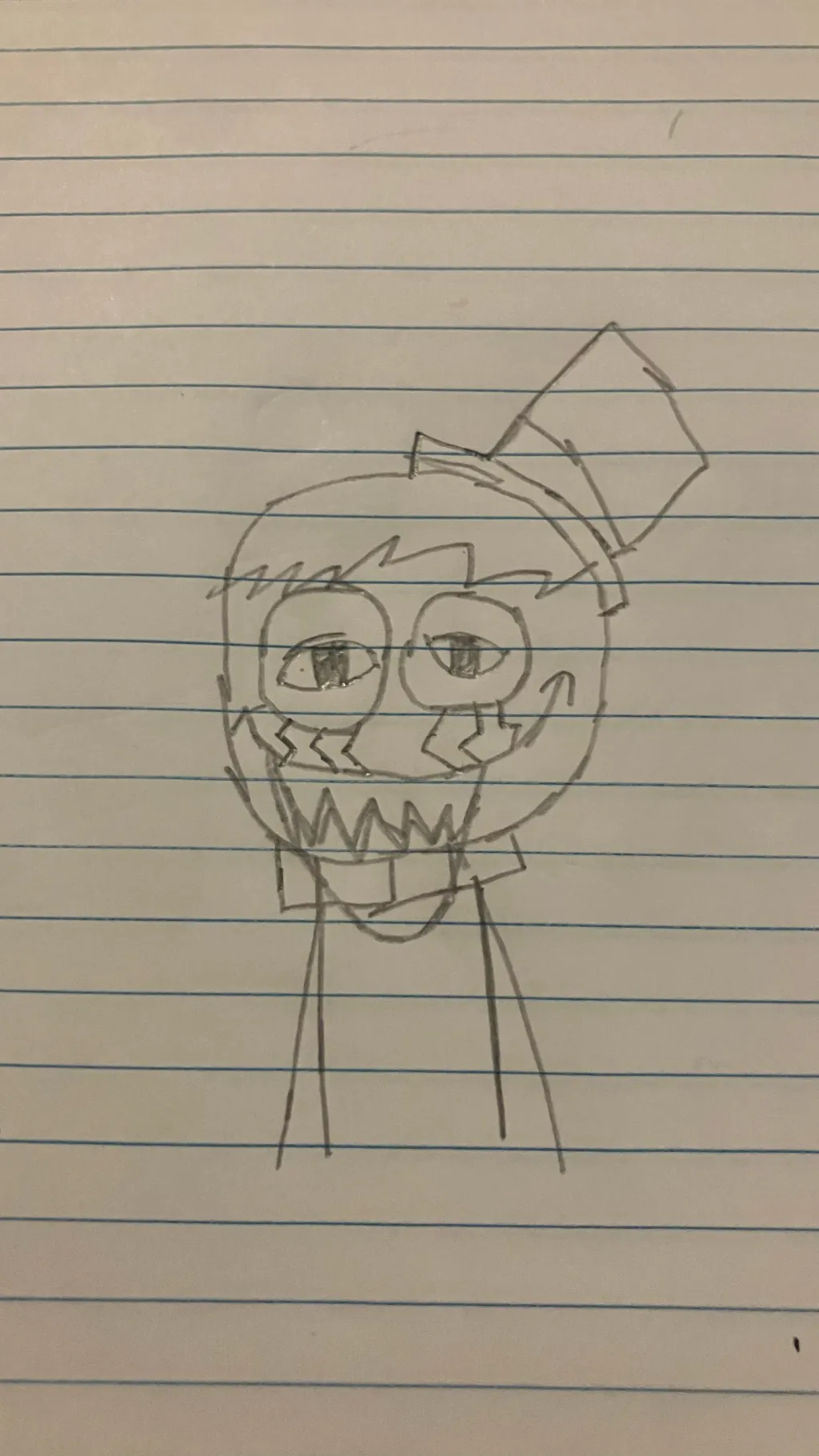 ai character: Mr. blue EXE background