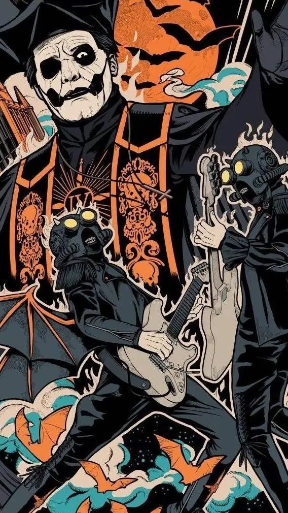ai character: the band ghost background