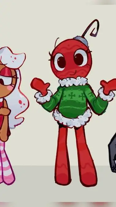 ai character: Xmas Toons.  background