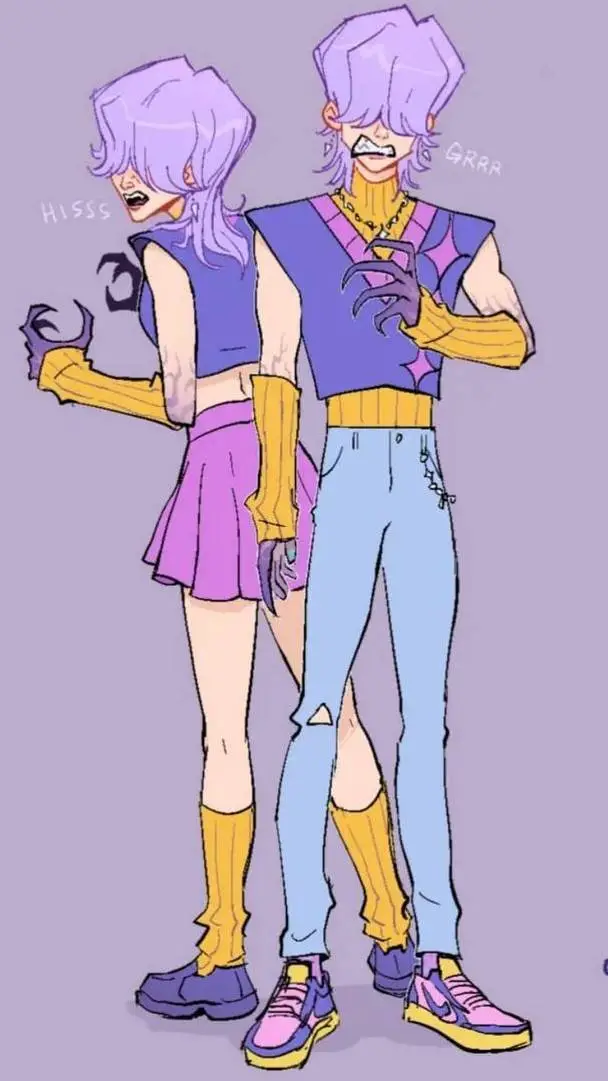 ai character: Mystery & his sis🐶 background