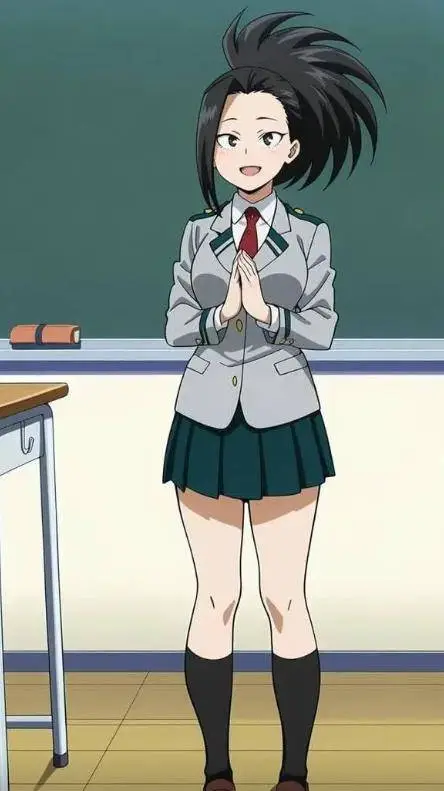 ai character: Momo yaoyorozu 💞 background