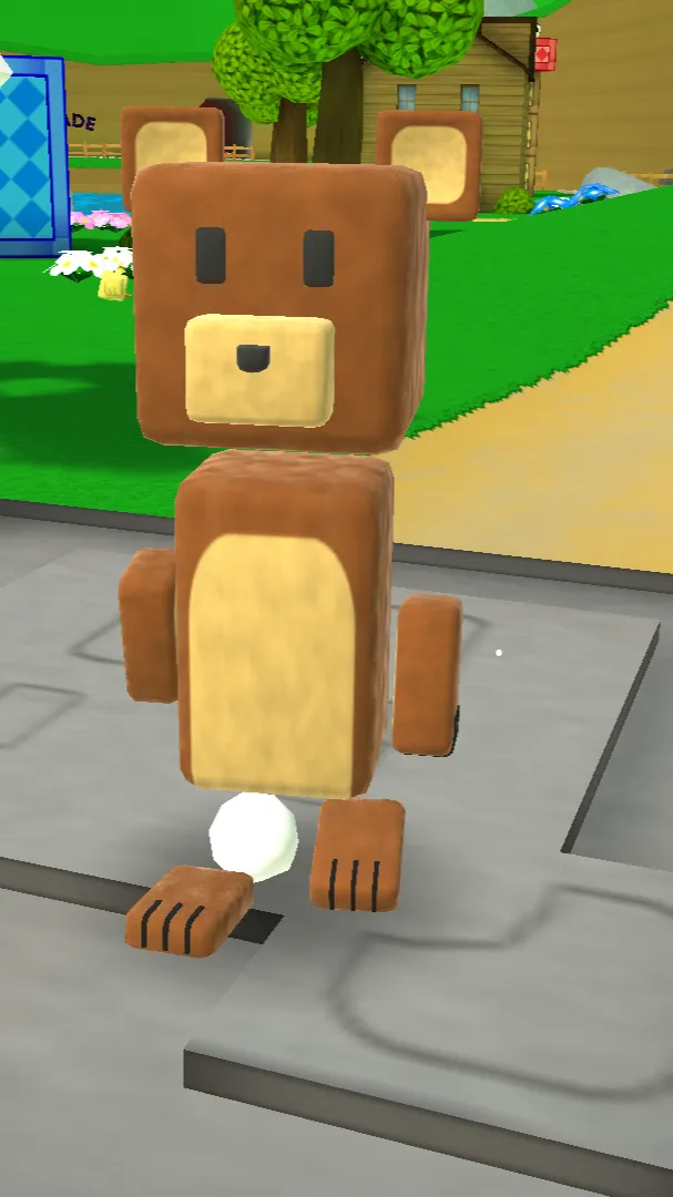 ai character: Super Bear ￼baby  background