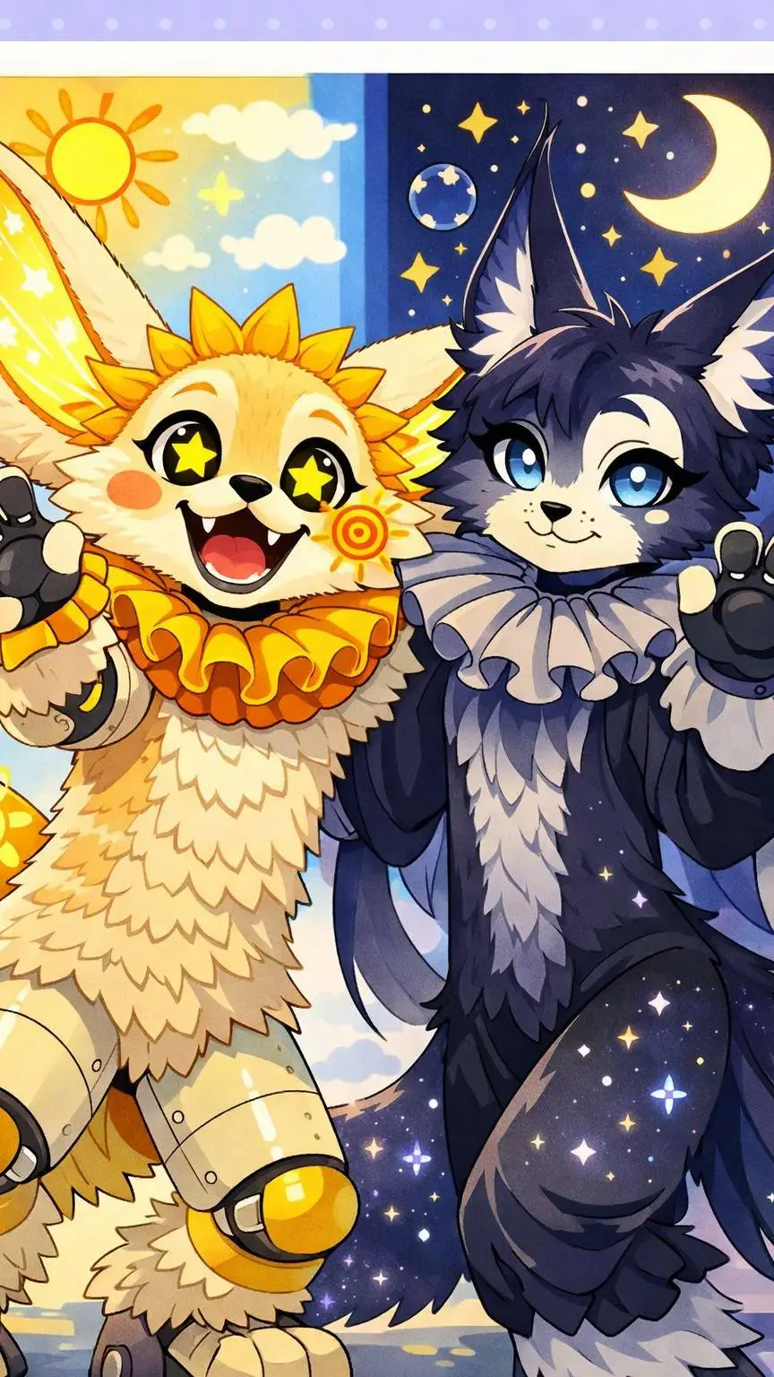ai character: Lumin & Noctis background