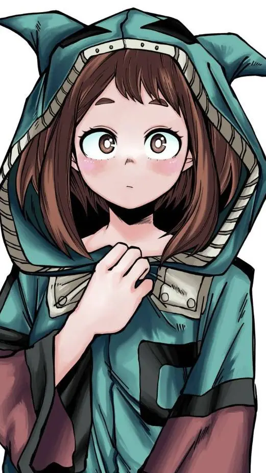 ai character: ochako gravityy background